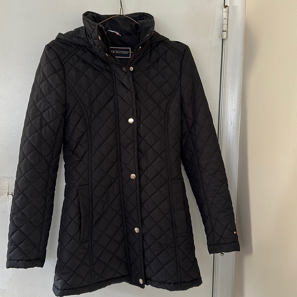 Women’s Tommy Hilfiger Black Coat With Hood